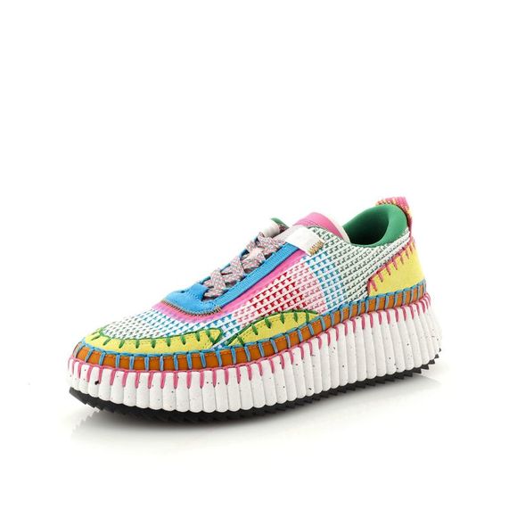 Chloe Shoes - Chloe Women's Nama Sneakers Knitted Fabric Multicolor